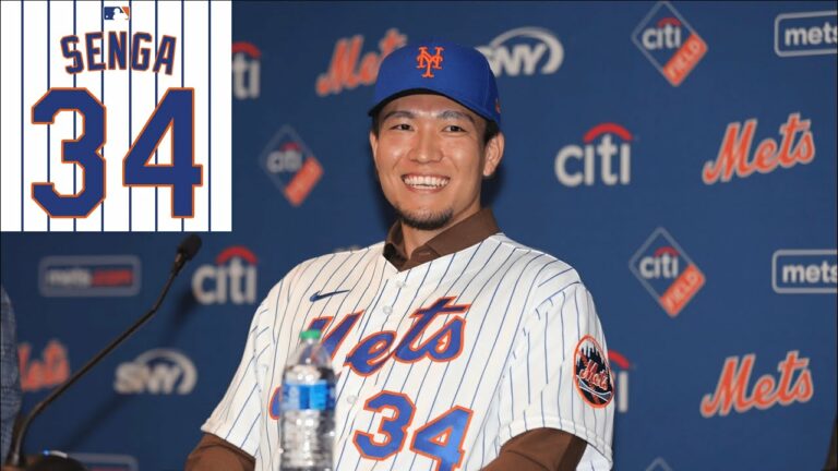 [速報] 千賀滉大 メッツ入団会見で流暢な英語を披露！背番号はファン選出の３４に決定！