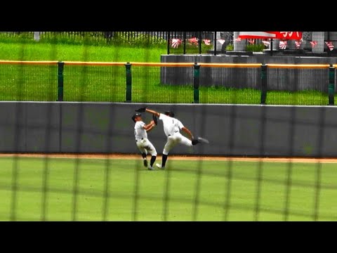 大城元 選手(KBC未来沖縄3年)　ナイスキャッチ！　第104回全国高校野球選手権沖縄大会2回戦