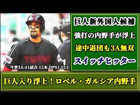 【巨人新外国人情報】ロベル・ガルシア獲りの可能性が急浮上！まさかの内野手獲得か