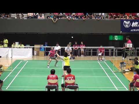2016年IH バドミントン 女子 シングルス 4回戦 海老原詩織（作新学院）vs 京野沙耶（園田学園）