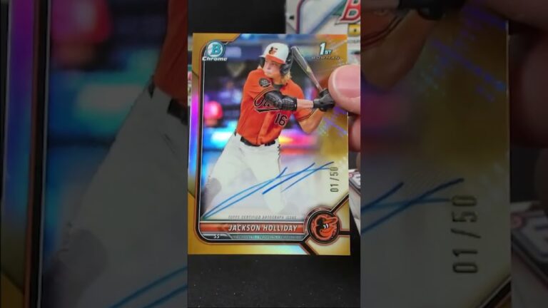 2022 Bowman Draft Jackson Holliday Gold Autograph! #shorts #topps #orioles