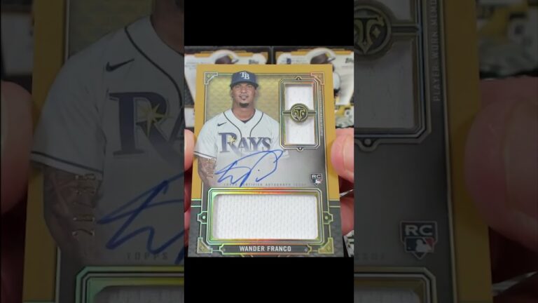 2022 Topps Triple Threads Wander Franco Relic On Card Autograph! #shorts #topps #rays