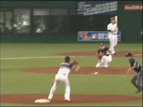 L-M 0702 俊足!? 西武・中村剛也の盗塁成功シーン