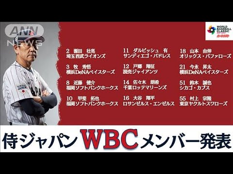 【2023WBC】野球日本代表「侍ジャパン」メンバー発表！大谷翔平、ダルビッシュ有など(2023年1月6日)