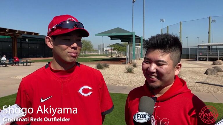 Cincinnati Reds outfielder Shogo Akiyama interview in Spring Training
