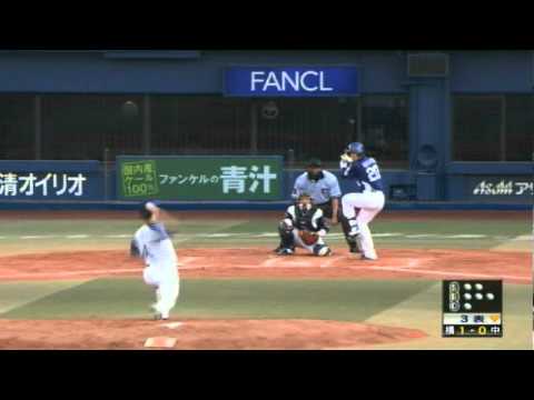 D:中田賢:内角のストレートを打つもショートゴロ 2アウト