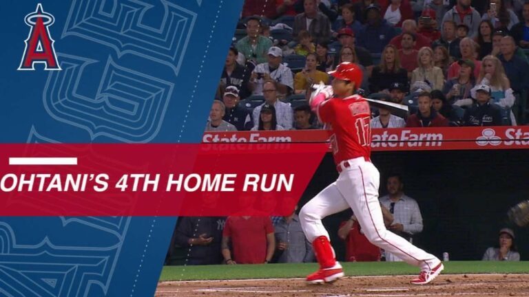 Ohtani connects for his 4th home run of the season