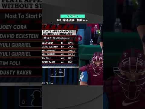 【MLB】11.4 歴代3位タイの記録がストップ！アストロズ・グリエルが今プレーオフ初の三振喫する #astros #spotvnow