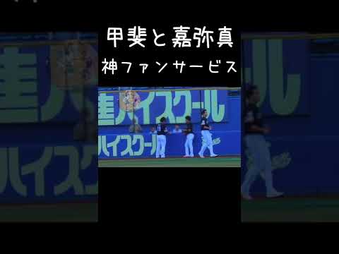 甲斐拓也と嘉弥真新也の神対応【ソフトバンクホークス】#Shorts