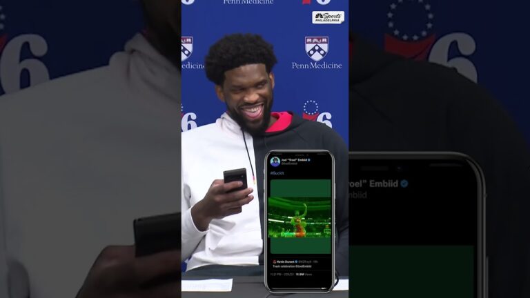 エンビードは KD にプレッサーを始めると、陽気なツイートを返します 🤣🤣🤣 #Shorts