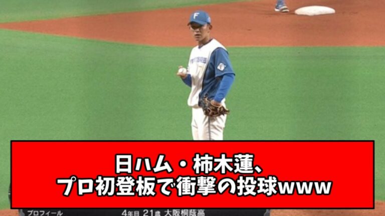 【奇跡の復活】柿木、最速150キロでバットを2本へし折るwwwwwwww