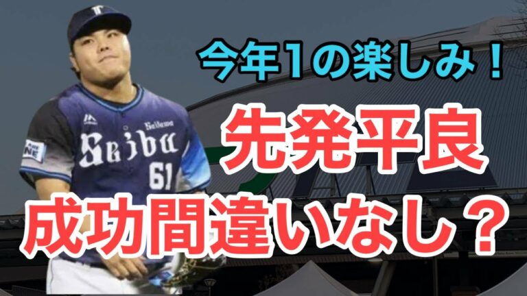 【平良海馬】先発転向間違いなし？その理由とは？