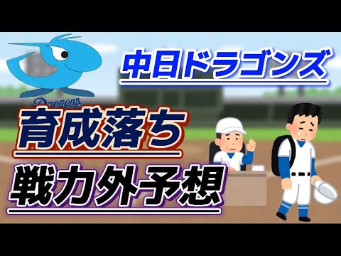 中日ドラゴンズ、戦力外・育成落ち予想！【13人程度支配下枠から外れる⁉︎】