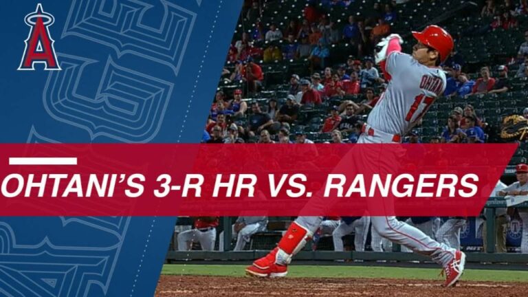 Ohtani blasts a 3-run pinch-hit homer against Rangers