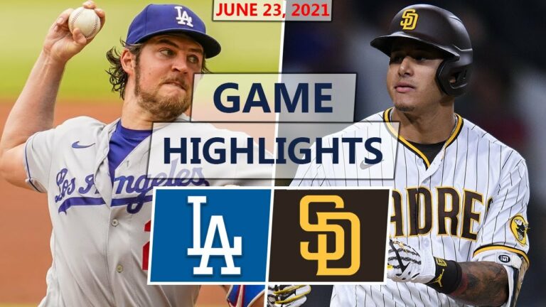 ロサンゼルス ドジャース vs. サンディエゴ パドレス ハイライト |  2021年6月23日（バウアー対マスグローブ）