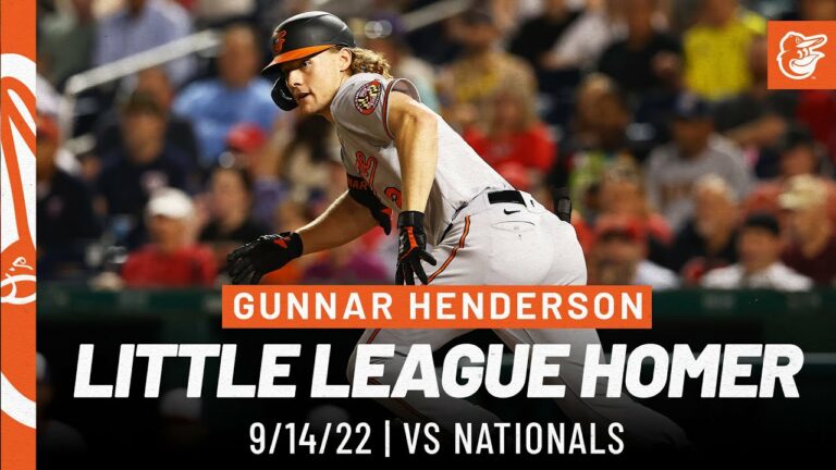 Gunnar Henderson がゴーアヘッド リトル リーグのホームランを奪う | ボルチモア オリオールズ vs. ナショナルズ 2022 年 9 月 14 日