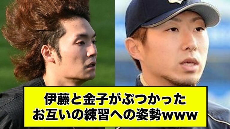 【態度悪い】練習態度の悪さに金子千尋が伊藤大海に激怒www