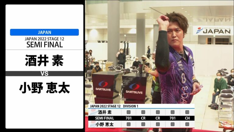 【酒井 素 VS 小野 恵太】JAPAN 2022 STAGE12 岐阜 SEMI FINAL