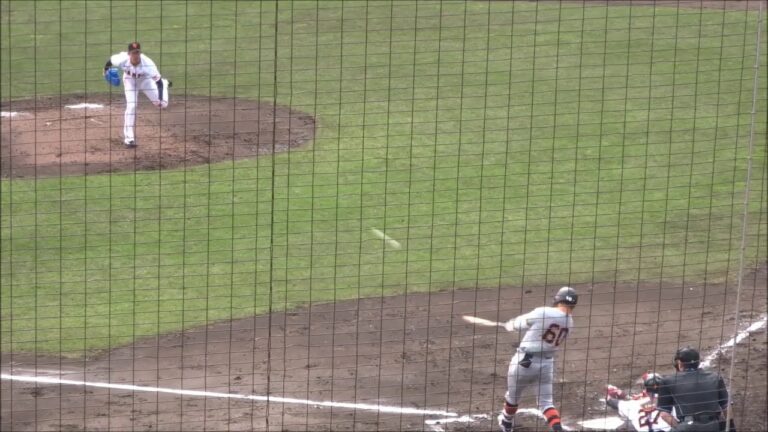 巨人紅白戦、菊田拡和選手の3打席（対戦投手：横川凱 ⇒ 山本一輝 ⇒ 石田隼都）　2023.02.11