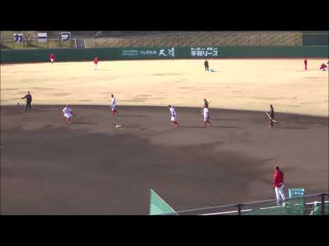 広島東洋カープ・小園海斗、韮澤雄也、矢野雅哉、羽月隆太郎選手の早出守備練習