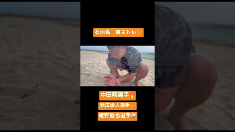 中田翔選手！！秋広優人選手！！姫野優也選手！！自主トレ！！石垣島！！ #筋トレ #野球 #プロ野球 #トレーナー #トレーニング #中田翔 #秋広優人 #ミンチ #姫野優也 #石垣島 #鬼教官