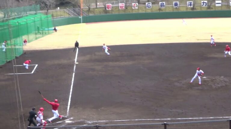 広島カープ紅白戦（2023.02.12） / 薮田和樹投手のピッチング