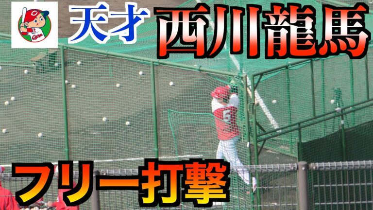 【天才打者】西川龍馬選手　フリー打撃！【２０２３春季日南キャンプ】