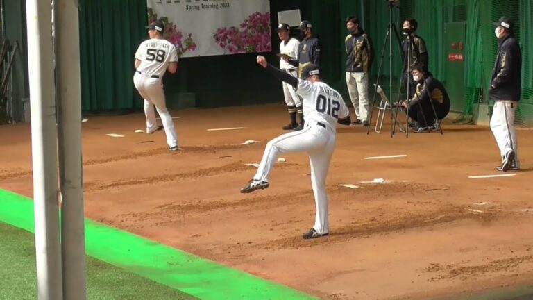 ｵﾘｯｸｽﾊﾞﾌｧﾛｰｽﾞ 春季ｷｬﾝﾌﾟ ﾜｹﾞｽﾊﾟｯｸ投手 辻垣投手 ﾌﾞﾙﾍﾟﾝ投球 20230218