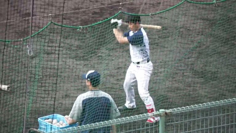 2023/2/12(日) トスバッティング 松本直樹(東京ヤクルトスワローズ) その1