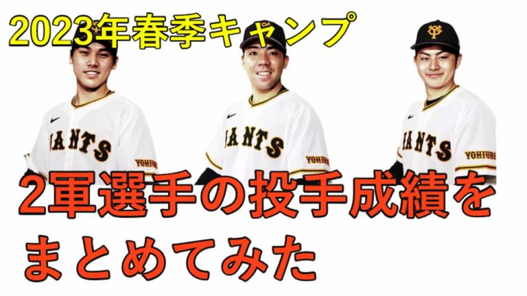 【巨人２軍成績】春季キャンプも終わるので２軍投手の成績をまとめてみました