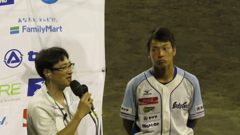 木下雄介選手（徳島インディゴソックス）　ヒーローインタビュー(2016/08/03　香川OG戦)