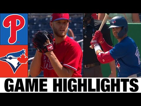 フィラデルフィア フィリーズ対トロント ブルージェイズ ゲームのハイライト |  2023 スプリング トレーニング - MLB プレシーズン