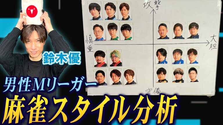 鈴木優プロが男性Mリーガーの麻雀スタイルを徹底分析!【麻雀遊戯グラフ】