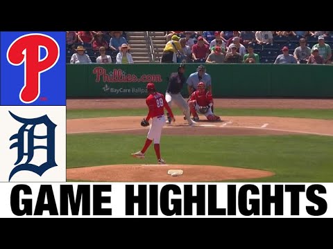 フィラデルフィア フィリーズ対デトロイト タイガース ゲームのハイライト |  2023 スプリング トレーニング - MLB プレシーズン