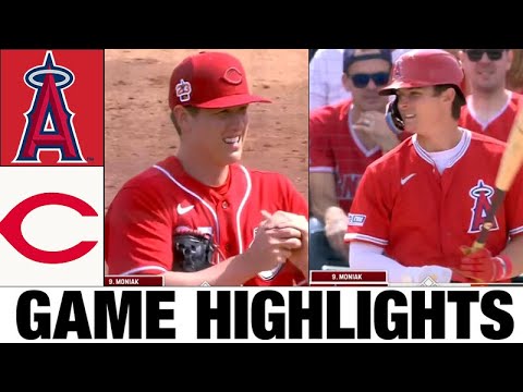 ロサンゼルス エンゼルス対シンシナティ レッズ ゲームのハイライト |  2023 スプリング トレーニング - MLB プレシーズン