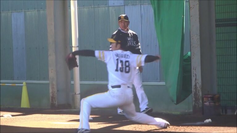 ホークス育成＝重田倫明投手のブルペンでのピッチング練習 / 2023ソフトバンクホークス春季キャンプ