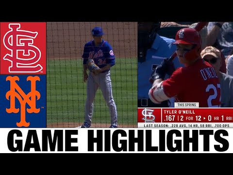 セントルイス カーディナルズ対ニューヨーク メッツ ゲーム ハイライト |  2023 スプリング トレーニング - MLB プレシーズン