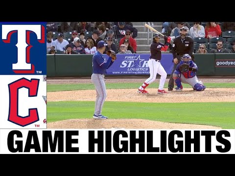 クリーブランド ガーディアンズ vs. テキサス レンジャーズ フル ゲーム ハイライト |  2023 スプリング トレーニング - MLB プレシーズン