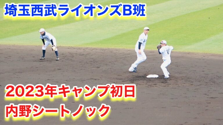 キャンプ初日！内野シートノック【2023年埼玉西武ライオンズ春野キャンプ】