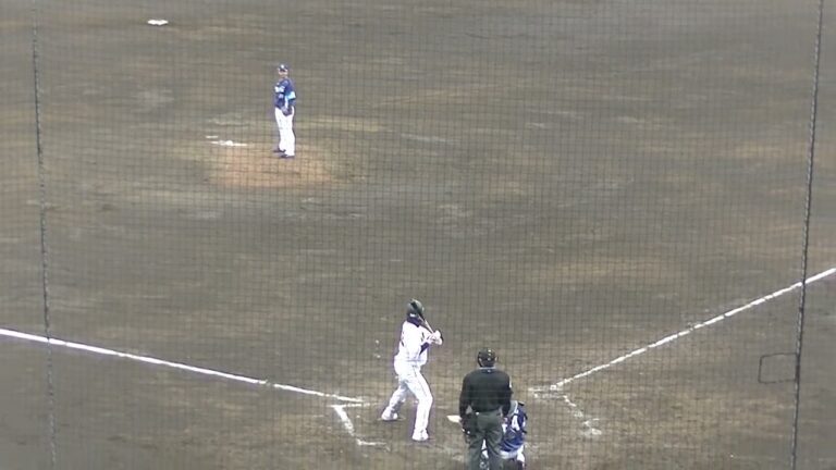 変則ライオンズ粟津 凱士 右打者に打ちづらそうな球を投げ廣岡大志を三振 【春季教育リーグ読売ジャイアンツ対 西武ライオンズ2023年3月5日】