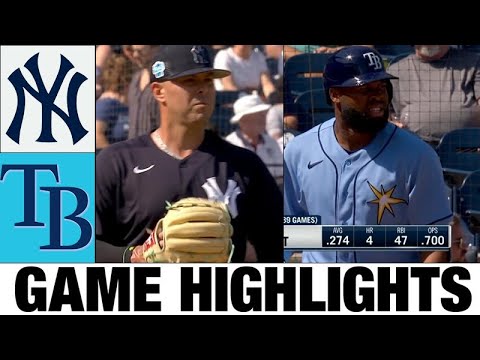 ニューヨーク ヤンキース対タンパベイ レイズ全試合ハイライト |  2023 スプリング トレーニング - MLB プレシーズン