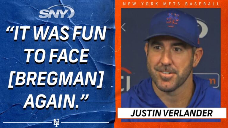 アストロズと対峙するジャスティン・バーランダー、アレックス・ブレグマンが 4 回に 1 球を投げて出てきた |  SNY