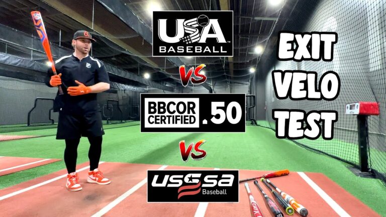 BBCOR 対 USSSA 対 USA 野球バット | 出口速度の比較