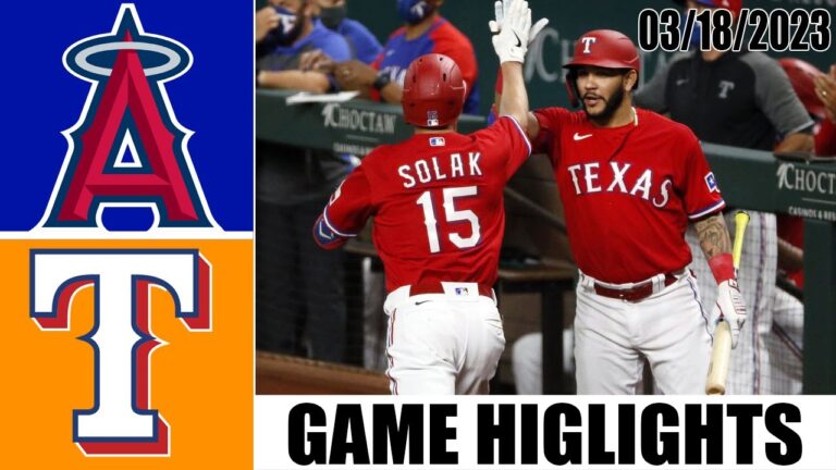 ロサンゼルス エンゼルス vs テキサス レンジャーズ ハイライト |  MLB プレシーズン 2023 年 3 月 18 日 |  MLB 2023