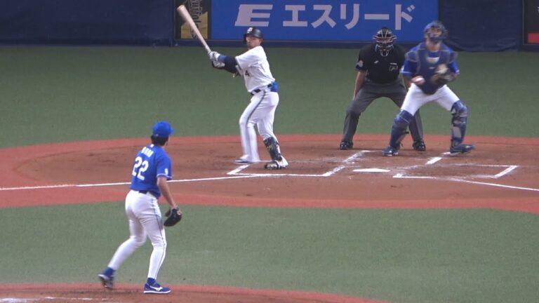 大野雄大が森友哉をツーシームで空振り三振斬り！びっくりした表情の森友哉 (2023/03/21)