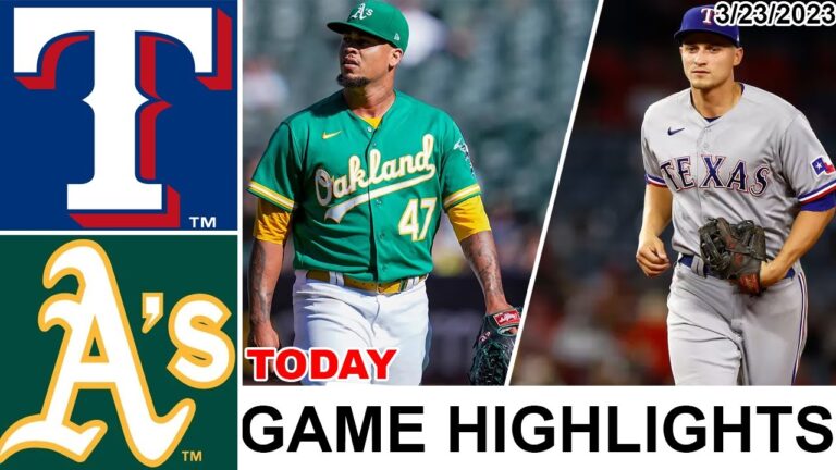 テキサス レンジャーズ vs オークランド アスレチックス ゲーム ハイライト |  MLB プレシーズン 2023 年 3 月 23 日