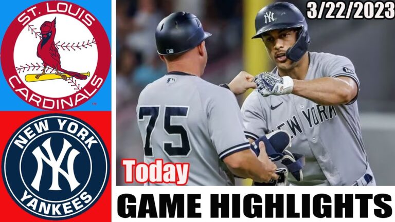 ニューヨーク ヤンキース vs セントルイス カージナルス フル ハイライト |  MLB プレシーズン 2023 年 3 月 23 日