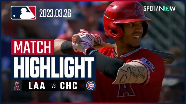 【MLB】3.26 スプリング・トレーニング エンゼルス vs カブス 英語実況ハイライト