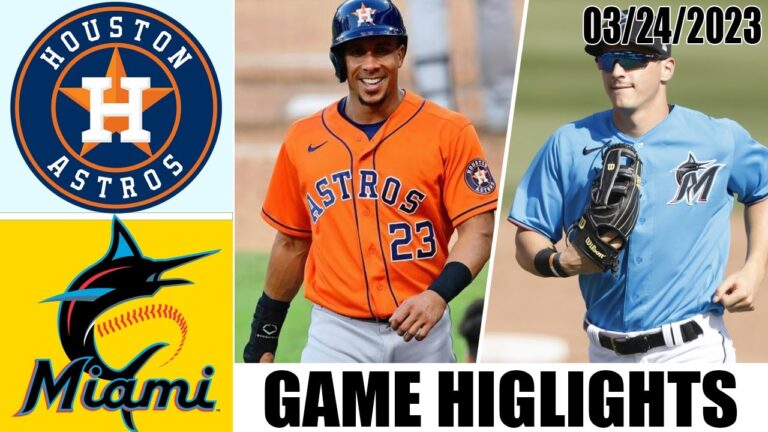 ヒューストン アストロズ vs マイアミ マーリンズ ゲーム ハイライト |  MLB プレシーズン 2023 年 3 月 24 日 |  MLB 2023
