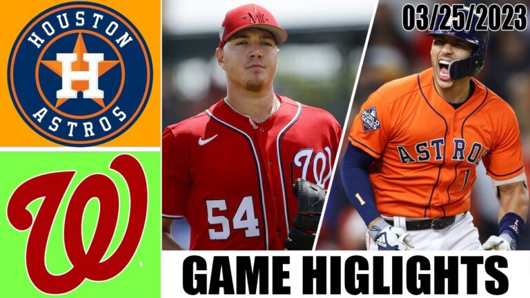 ヒューストン・アストロズ vs ワシントン・ナショナルズ フルゲーム ハイライト |  MLB プレシーズン 2023 年 3 月 25 日